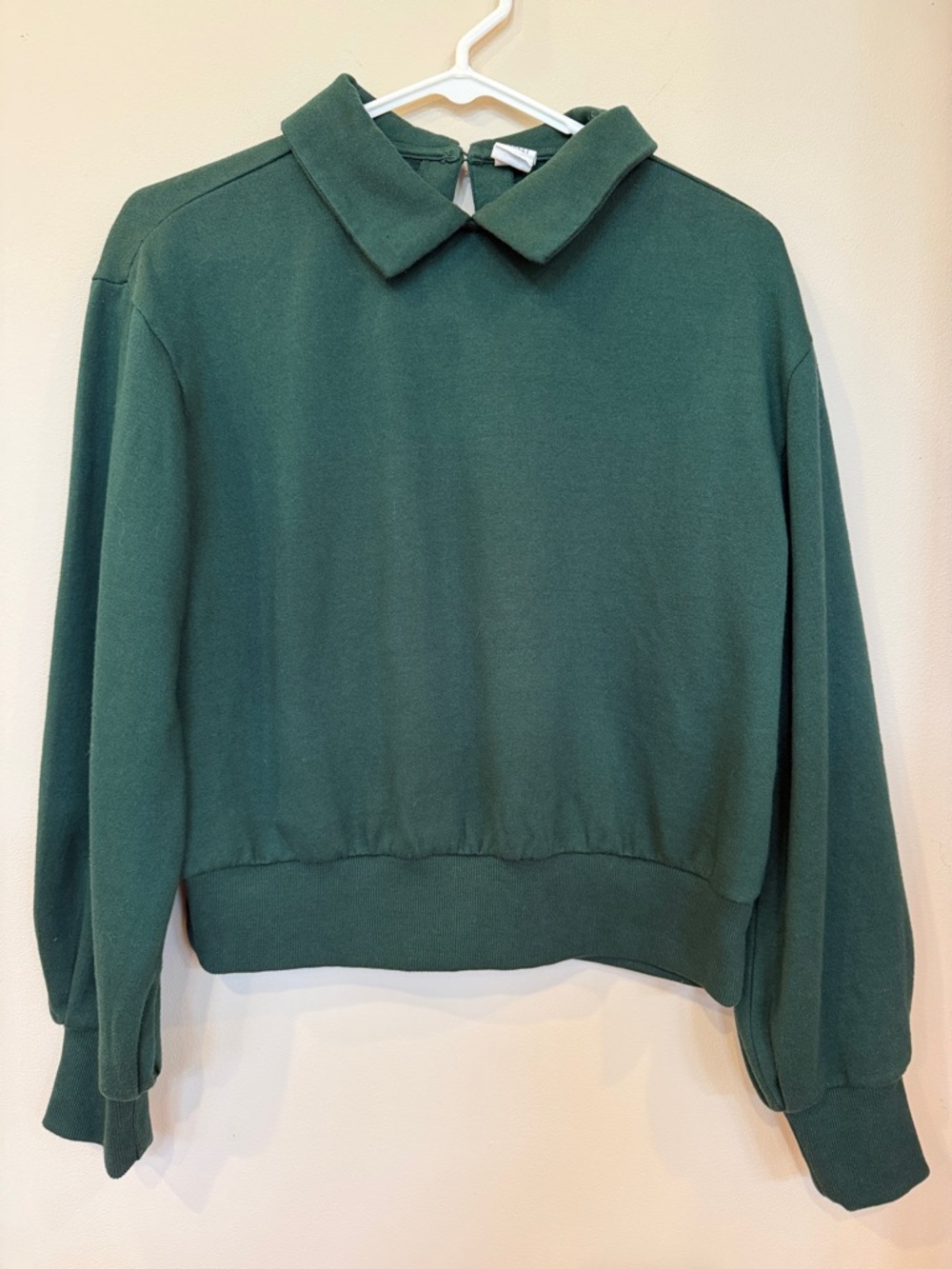 Forest Green Collared Women's Sweatshirt